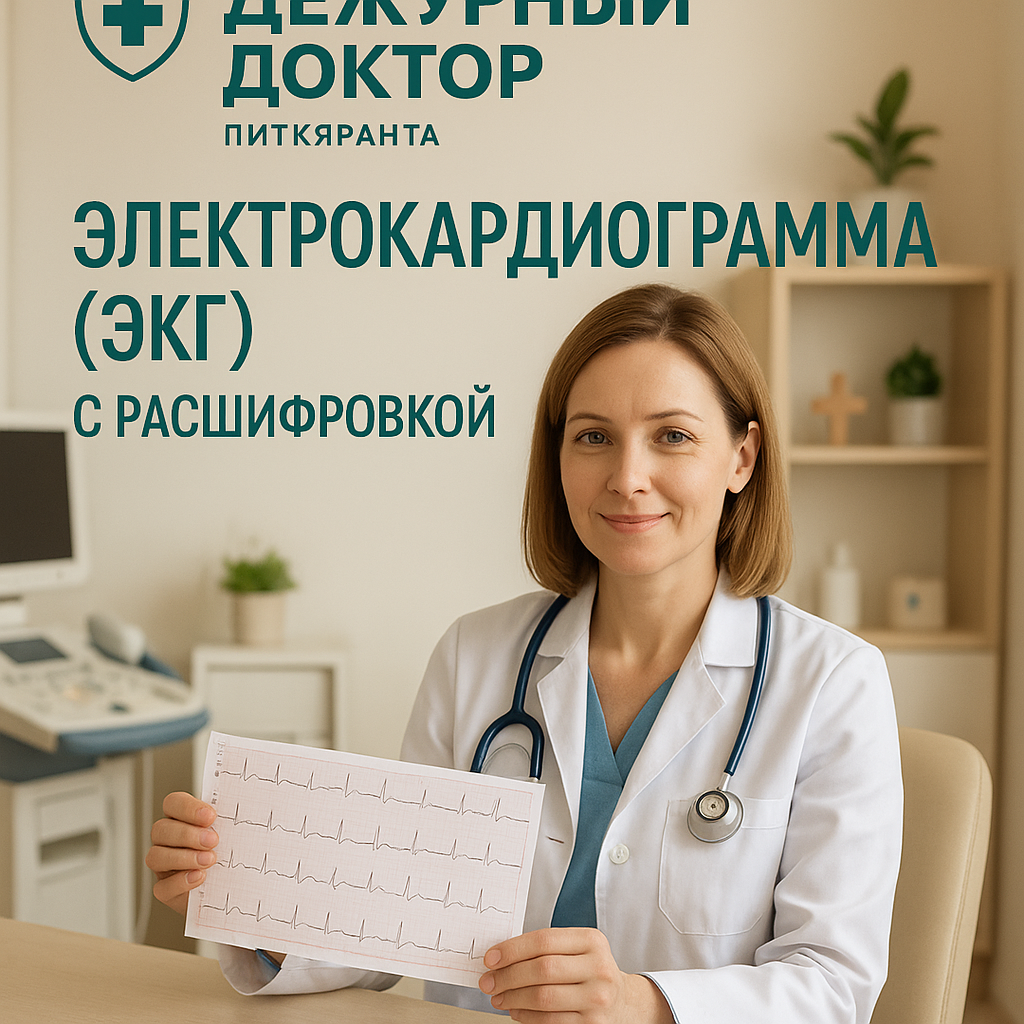 Электрокардиограмма (ЭКГ) с расшифровкой